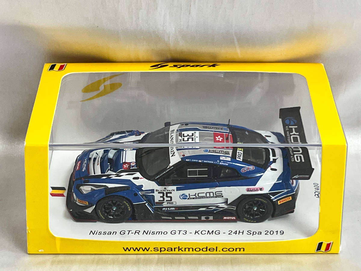 ケース未開封 スパーク 1/43 ニッサン GT-R Nismo GT3 KCMG 2019 ケース未開封 スパーク 1/43 ニッサン GT-R Nismo GT3 KCMG 2019
