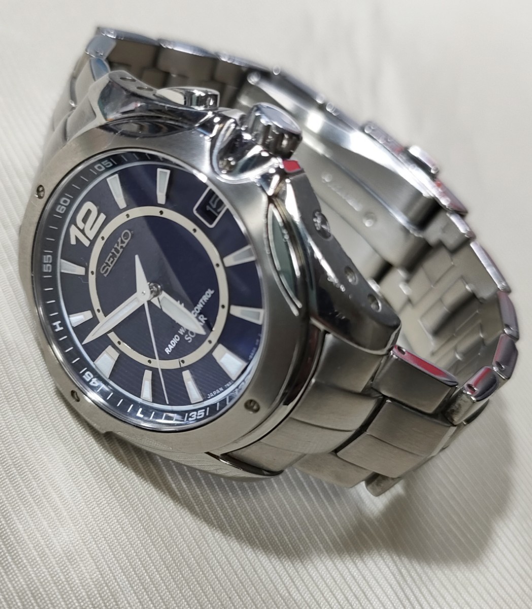 比較的状態良好 稼働品 SEIKO イグニッション 定価63,000円 電波ソーラー腕時計 SBHS005 メンズ腕時計_画像1