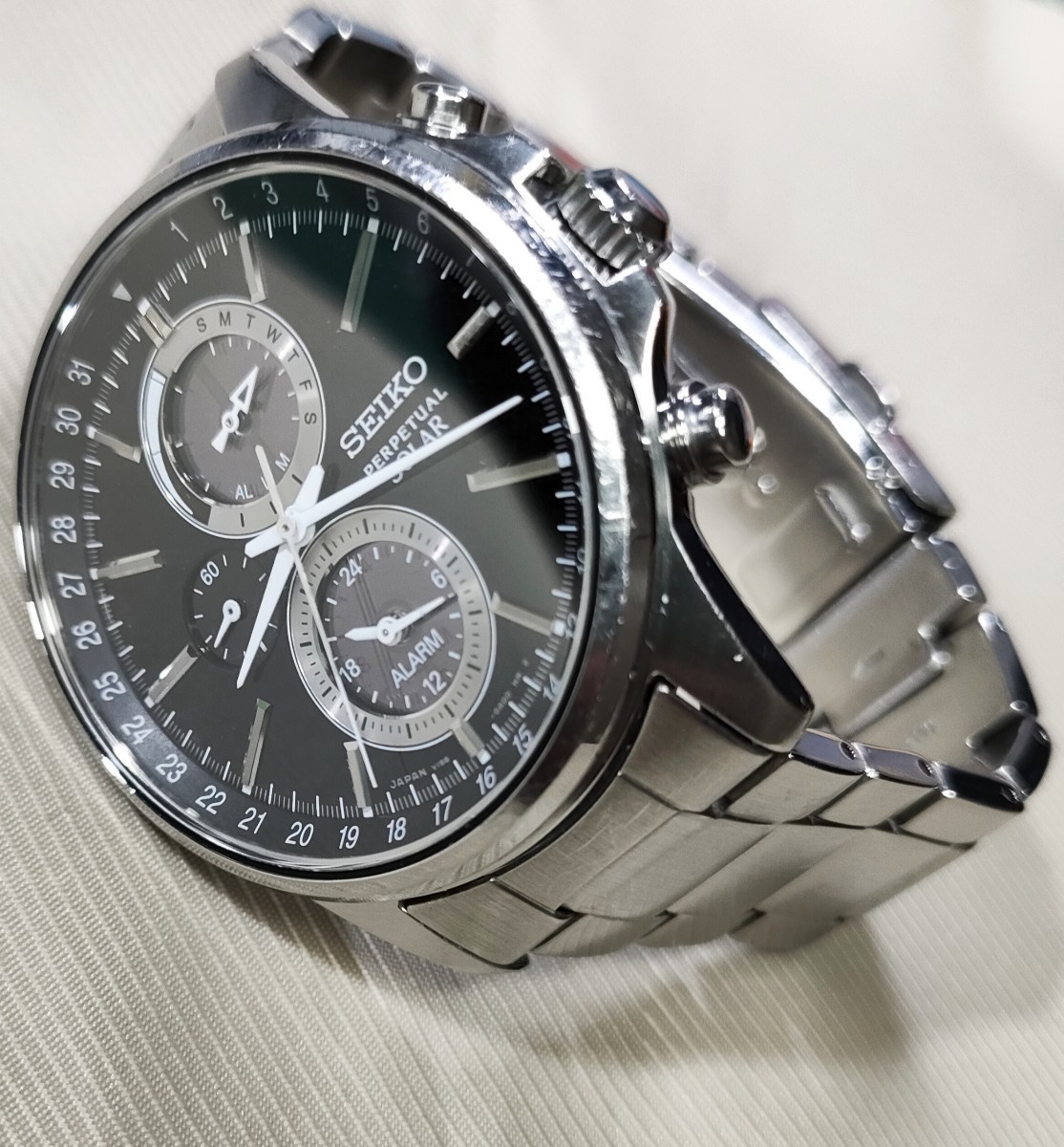 稼働品SEIKO ソーラー腕時計定価41,800円SBPJ005 メンズ腕時計