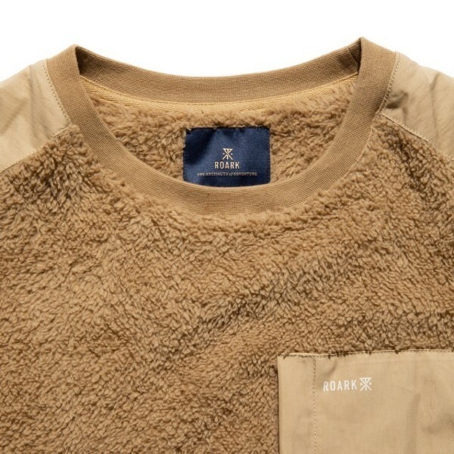 MO/ROARK REVIVAL(ロアーク リバイバル) GEN3 FLEECE P/O CREW - BEIGE ベージュ RJJ859　Lサイズ_画像3