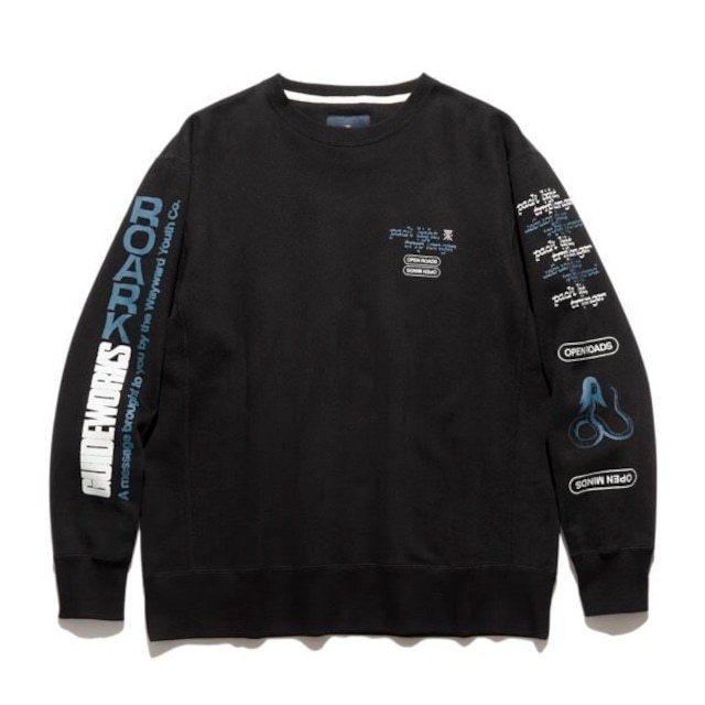 ROARK REVIVAL クルーネック スウェット BLK M RSWJ953-