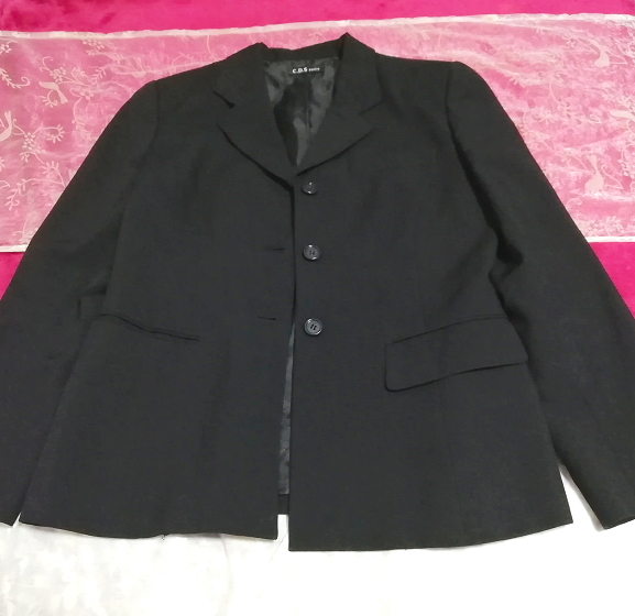 黒上半身上着羽織スーツ/コート/外套 Black outerwear suit/coat_画像4