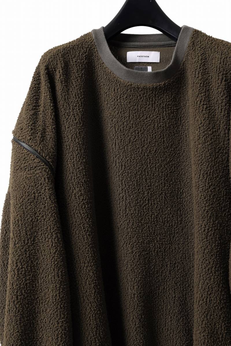 FACETASM◇FLEECE ZIPPER SWEAT/スウェット/4/ポリエステル/ブラック