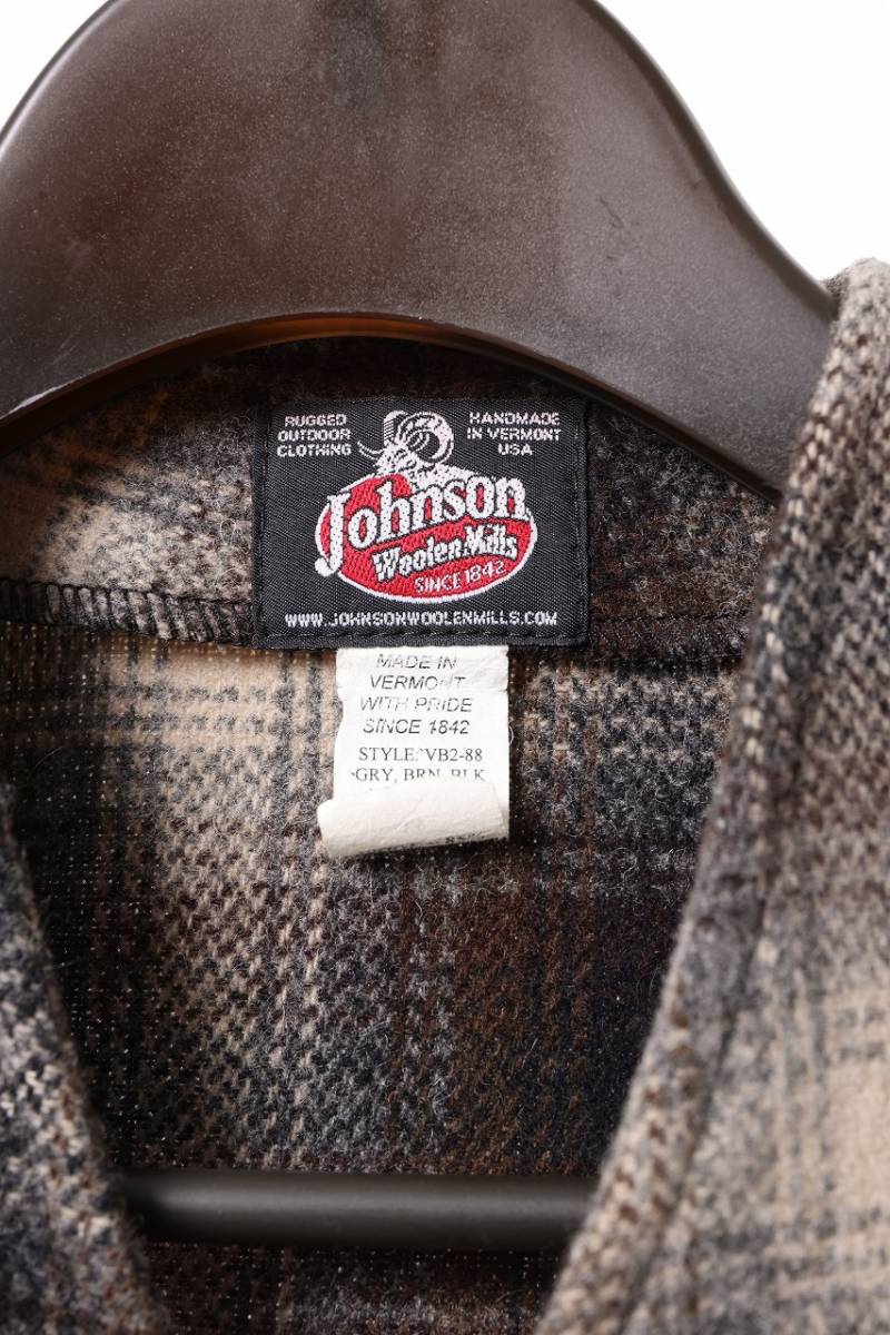 Johnson Woolen Mills ジョンソンウーレンミルズ 　ウール バッファローチェック ベスト　MADE IN USA アメリカ製_画像3