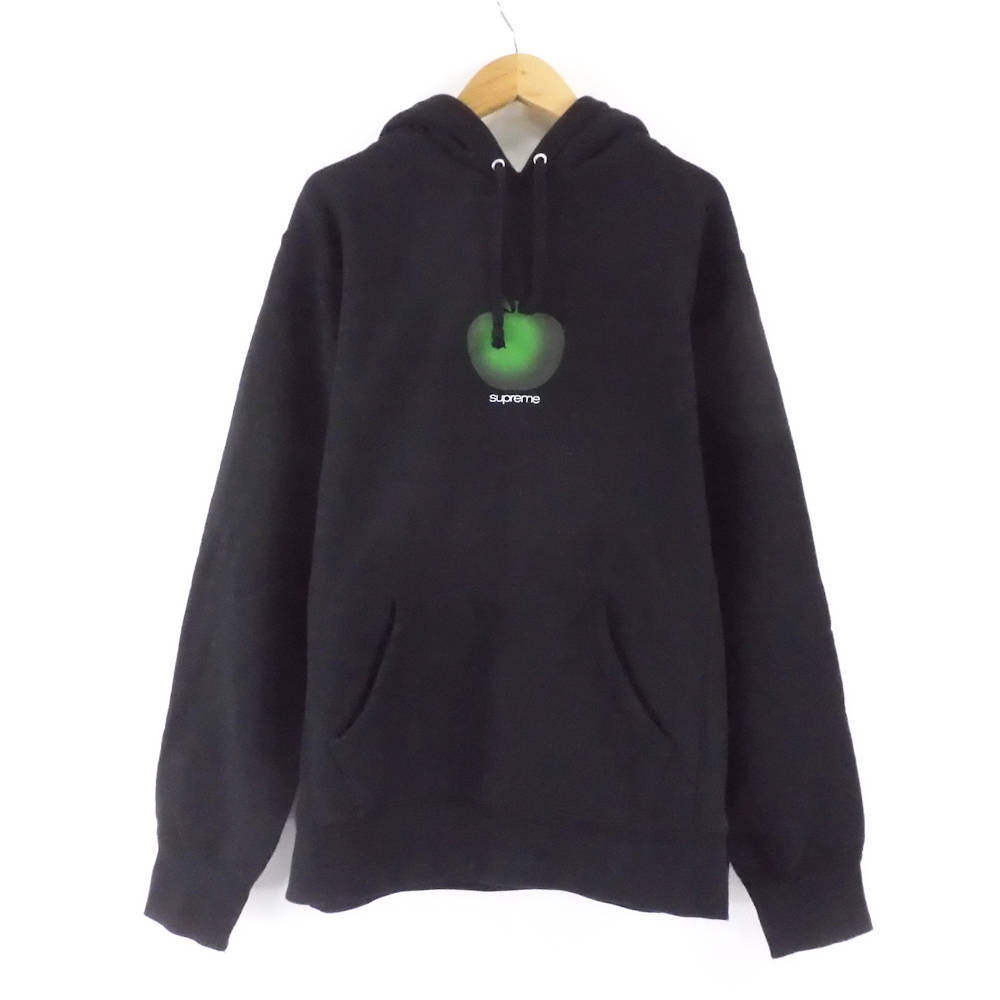 美品 Supreme シュプリーム APPLE HOODED SWEATSHIRT パーカー S コットン100％ プルオーバー フード アップルロゴ メンズ AM4817A75_画像1