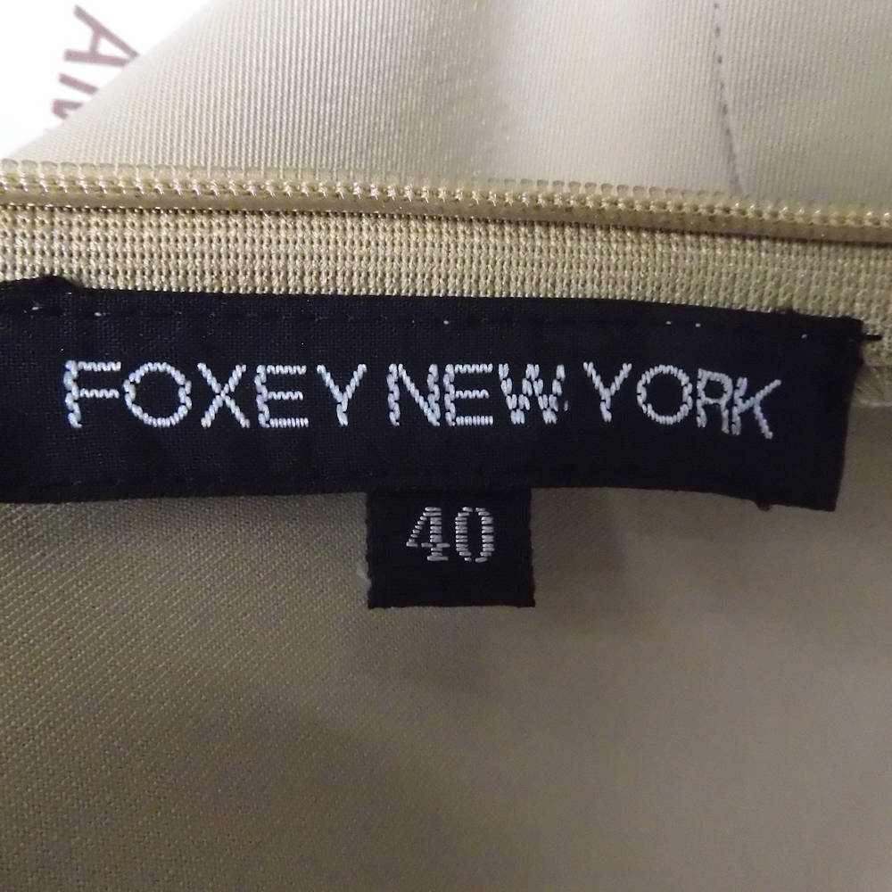 美品 FOXEY NEW YORK フォクシー 19527 ワンピース 40(M) ポリエステル 他 ノースリーブ ミモレ丈 レディース AM4851TB_画像3