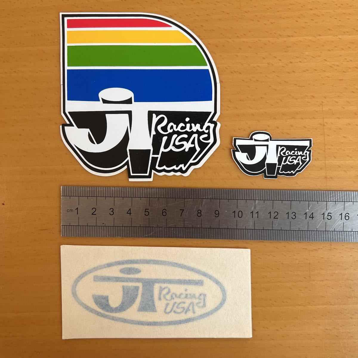 70s 当時物！JT RACING モトクロス ステッカー 3種セット ②★ビンテージ VMX bell moto3 レーシング_画像2