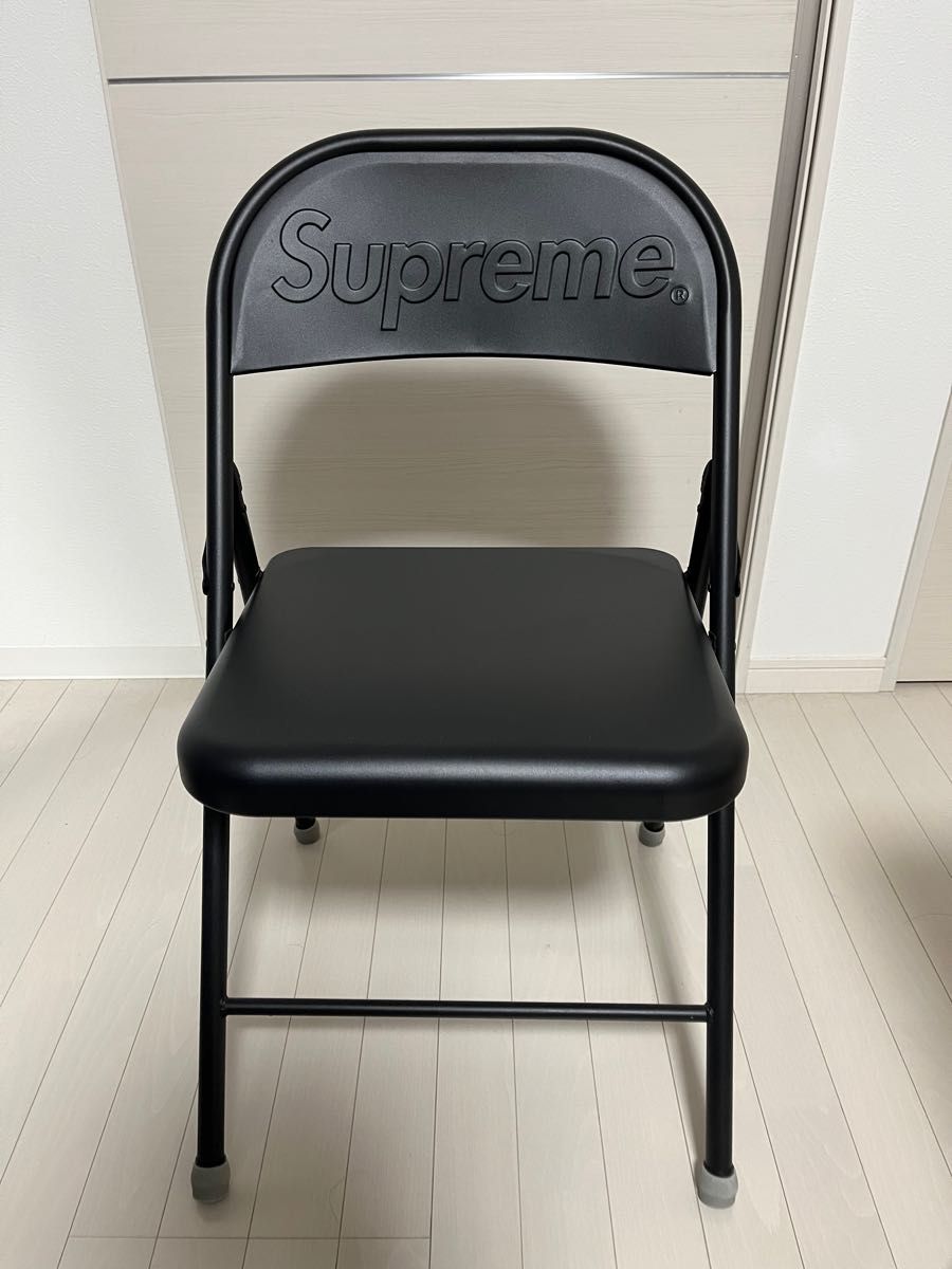 シュプリーム　折りたたみイス チェア パイプ椅子　黒　ブラック Yahoo!フリマ（旧）