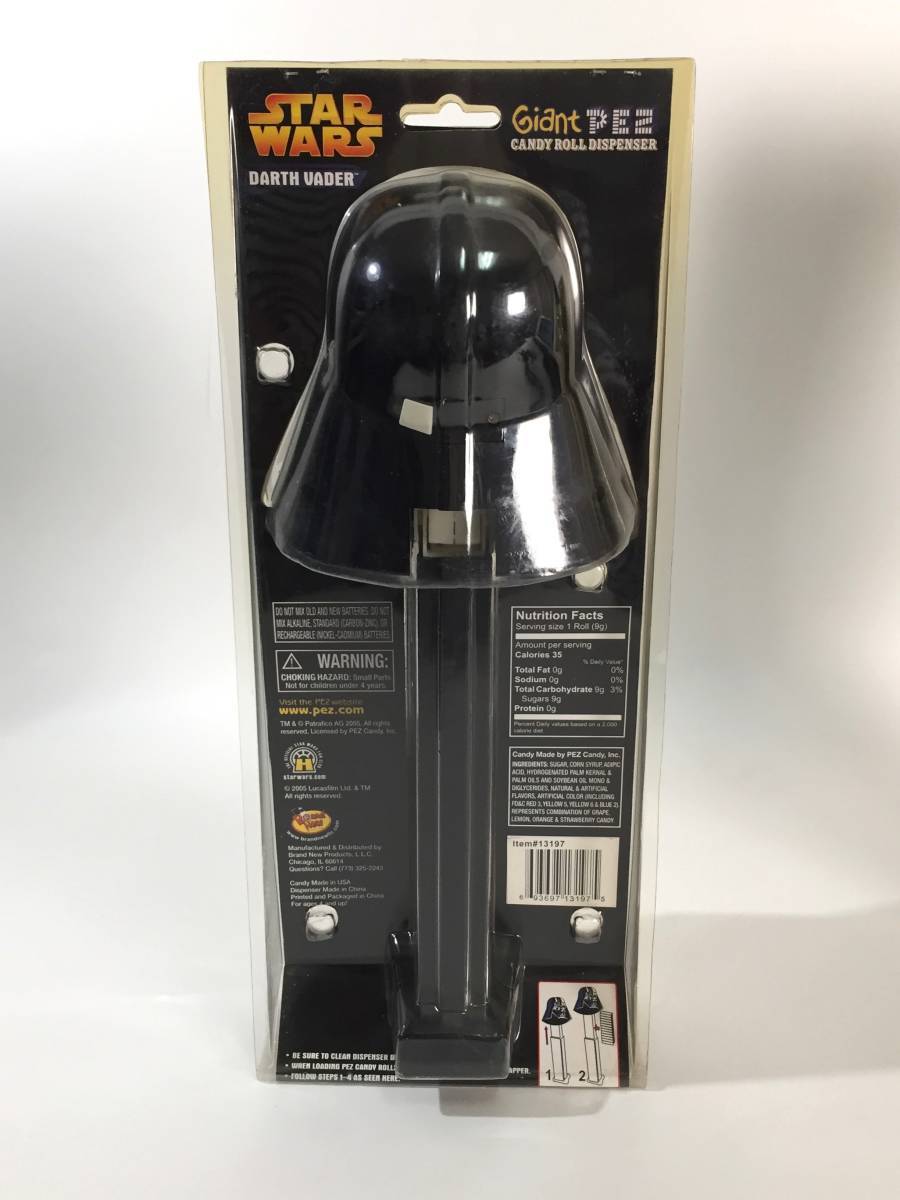 ○レア 未開封品！！Giant PEZ ペッツ スターウォーズ ダースベイダー DARTH VADER Star Wars 当時物 giant pez_画像2