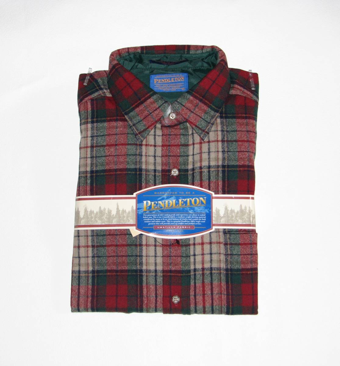 福袋 「未使用品」PENDLETON デットスットク チエック長袖シャツ サイズ ウール100% Mサイズ