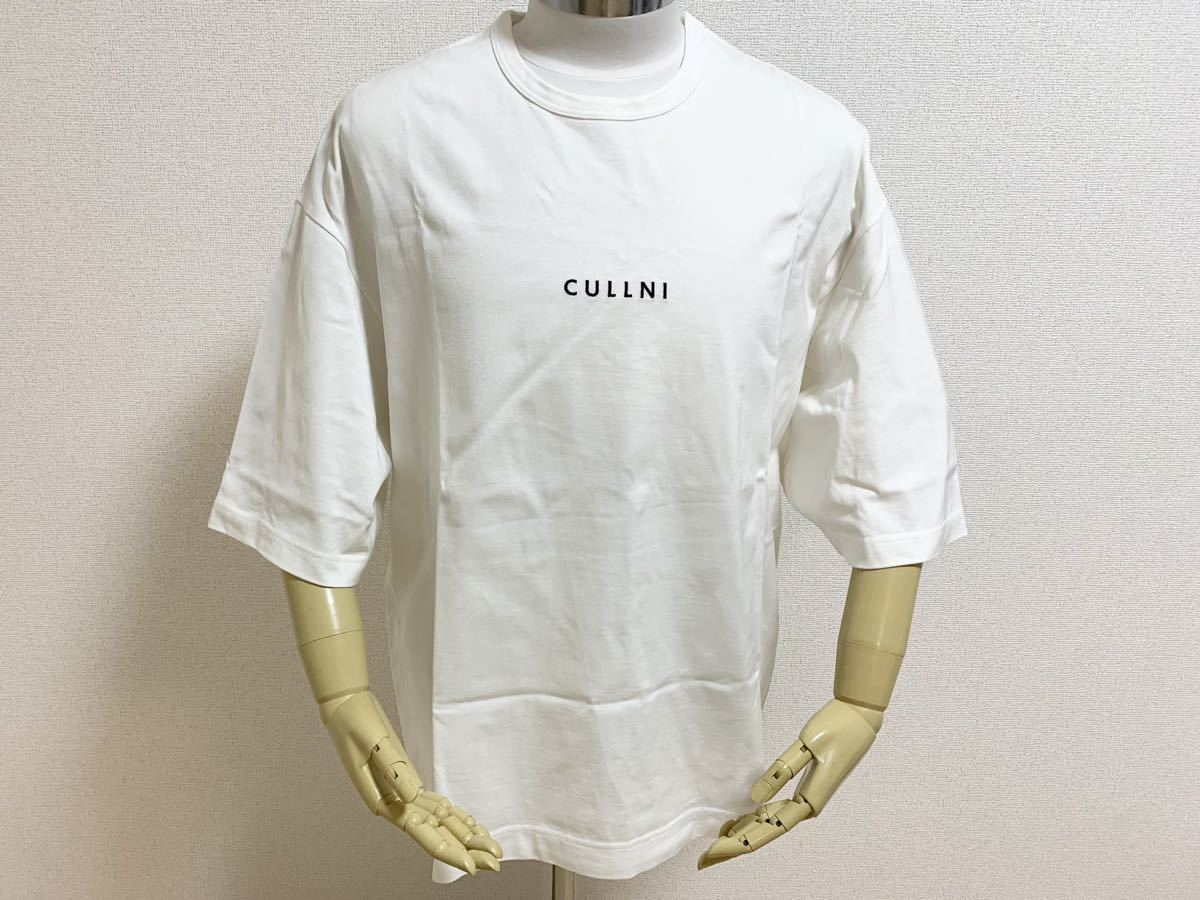 超美品 激レア 完売品 芸能人多数着用 クルニ CULLNI オーバーサイズ ロゴ 半袖 Tシャツ 白 ホワイト サイズ2_画像1