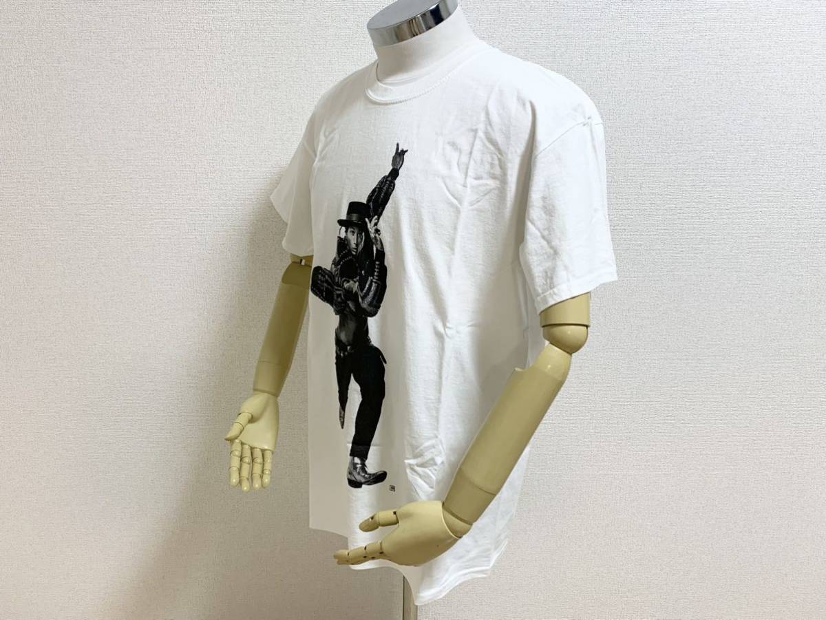 超美品 激レア 完売品 ギルダン GILDAN M.J.HARPER プリント 半袖 Tシャツ メンズ 白 ホワイト サイズL フォトグラファーMICHAEL AVEDON_画像4