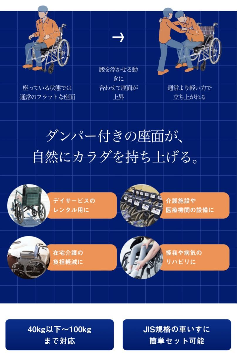 車いす用座面昇降機「ラク～ダ」 車イス 介護福祉　新品未使用