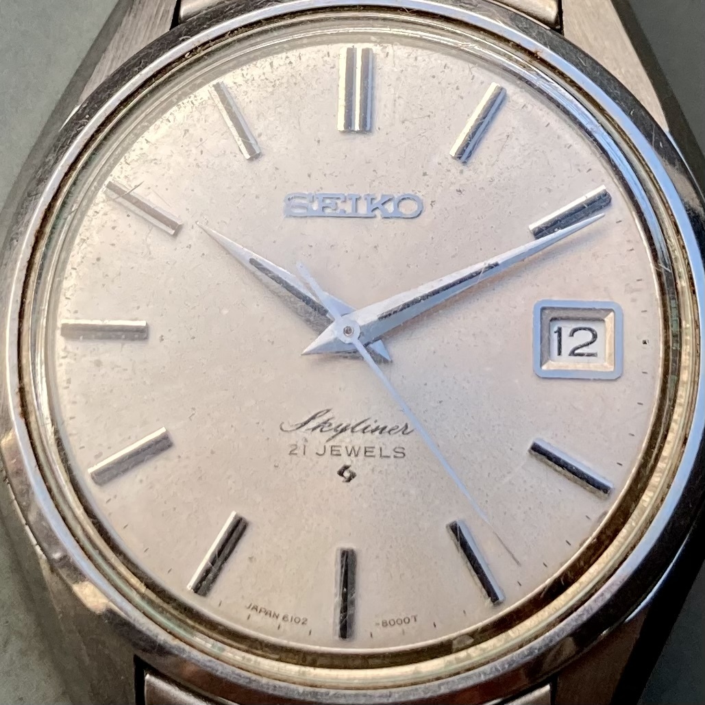 【動作良好】セイコー スカイライナー アンティーク 腕時計 1969年 手巻き SkyLiner ケース径37㎜ ビンテージ ウォッチ 男性_画像3