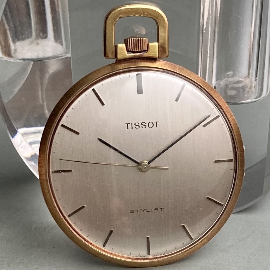 【不動品・部品取り】ティソ TISSOT アンティーク 懐中時計 手巻き. ケース径41㎜ ビンテージ ポケットウォッチ オープンフェイス_画像1