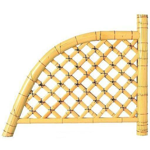 白光悦寺垣 仕切垣 W(幅)1500mm×H(高さ)1090mm 送料無料 国産天然竹 仕切り 玄関先 目隠し