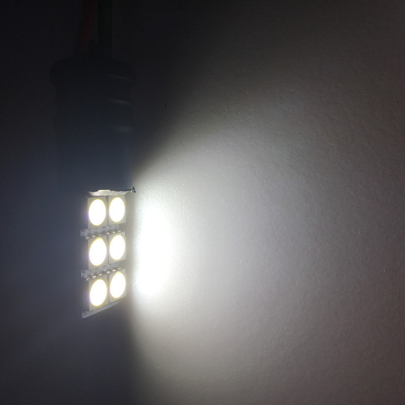 II T10 LED平6連3チップSMD 無極性キャンセラー付汎用 ラゲッジランプ バニティランプ ルームランプ エスティマ ヴォクシーノア アクア_画像4