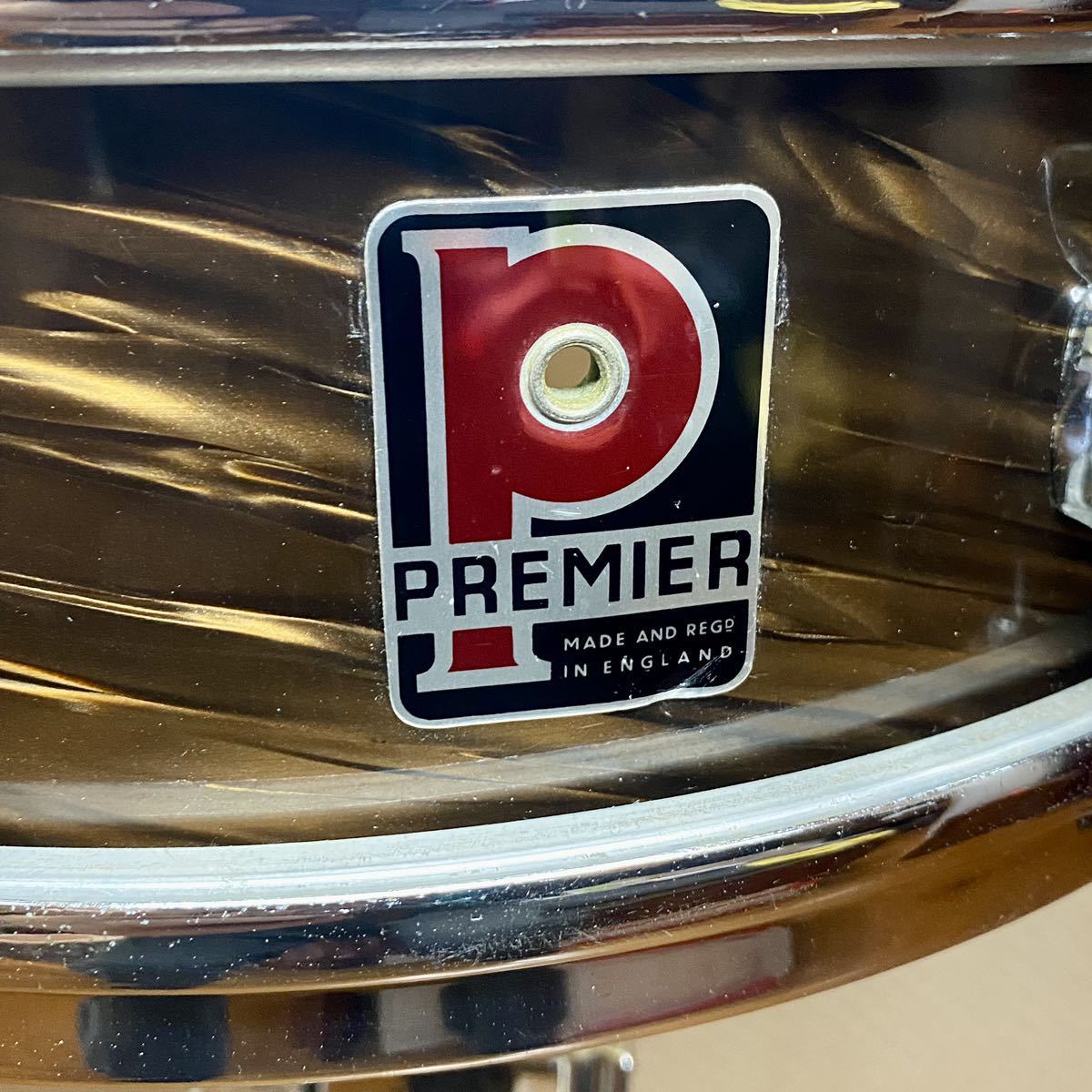 ◆Premier◆60's Vintage THE Royal Ace Snare 14×4 Mahogany Duroplastic 中古 The Beatles ビートルズ_画像4