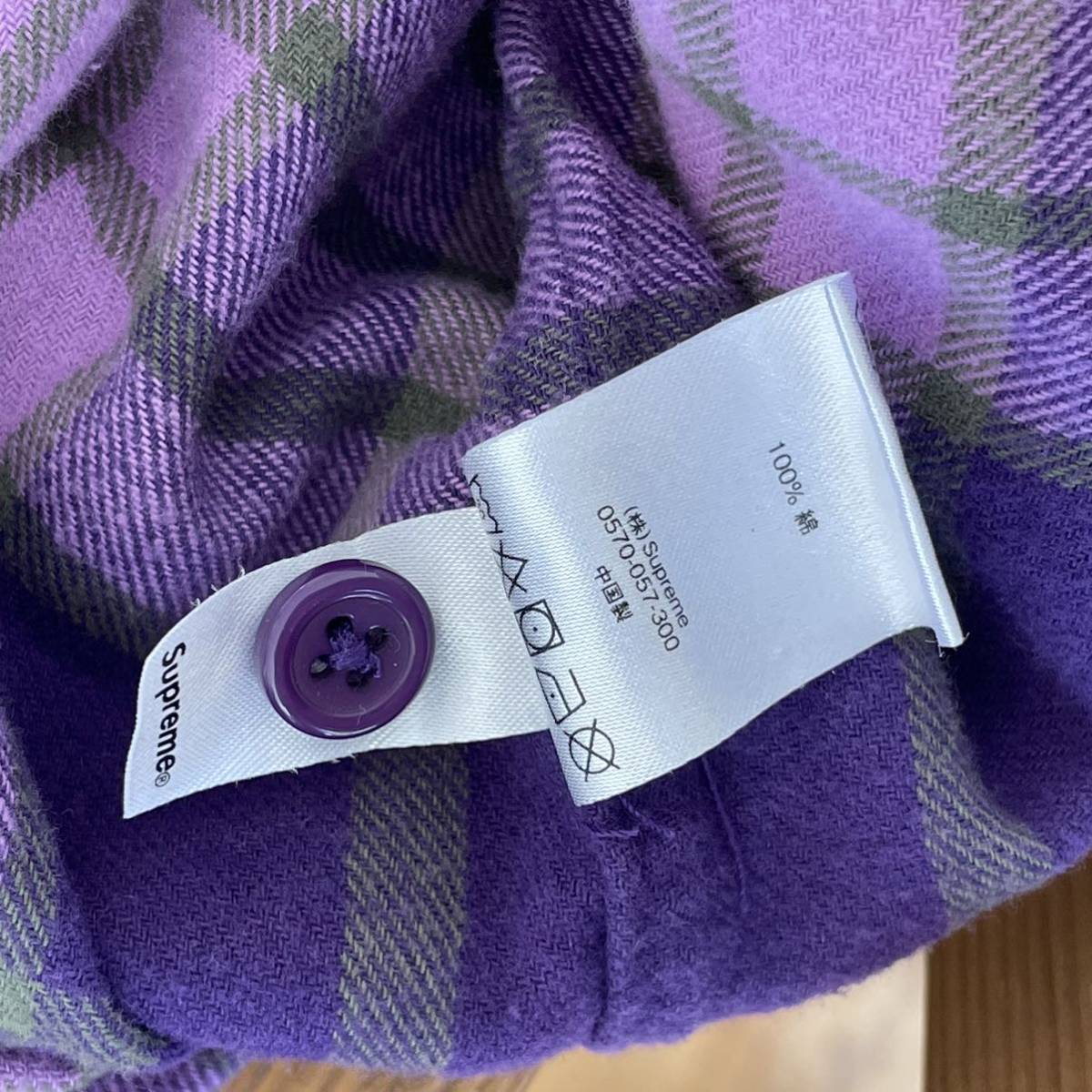 Supreme × Hysteric Glamour 刺繍 ネルシャツ シュプリーム ヒステリックグラマー m 紫 パープル Flannel Shirt_画像7