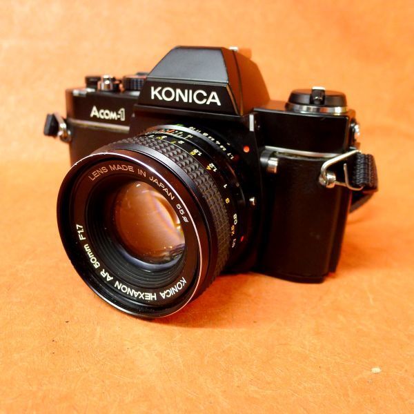 i327 KONICA Acom-1 レンズ 50mm F1.7 サイズ:幅約14cm 高さ約9.5cm 奥行約8cm/60の画像2