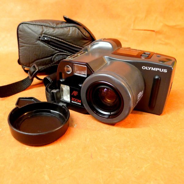 j460 OLYMPUS IZM300 AF コンパクトフィルムカメラ ケース付 サイズ:幅約13cm 高さ約8cm 奥行約11cm/60_画像10