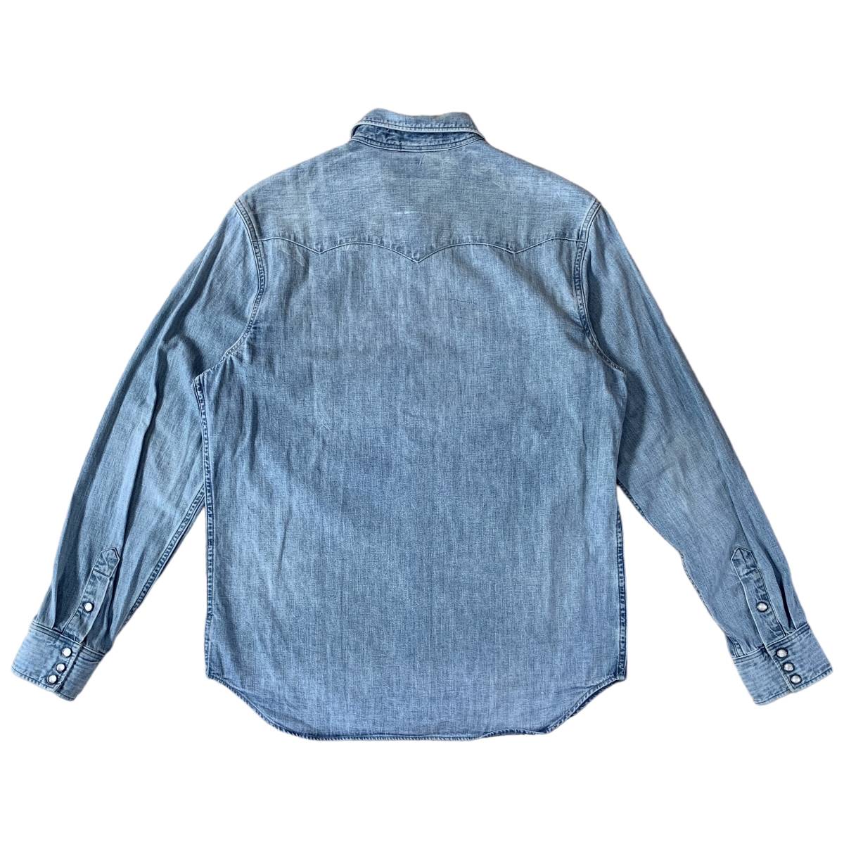 1円~☆ RRL Indigo Denim Western Shirt Lサイズ 本藍染 インディゴ