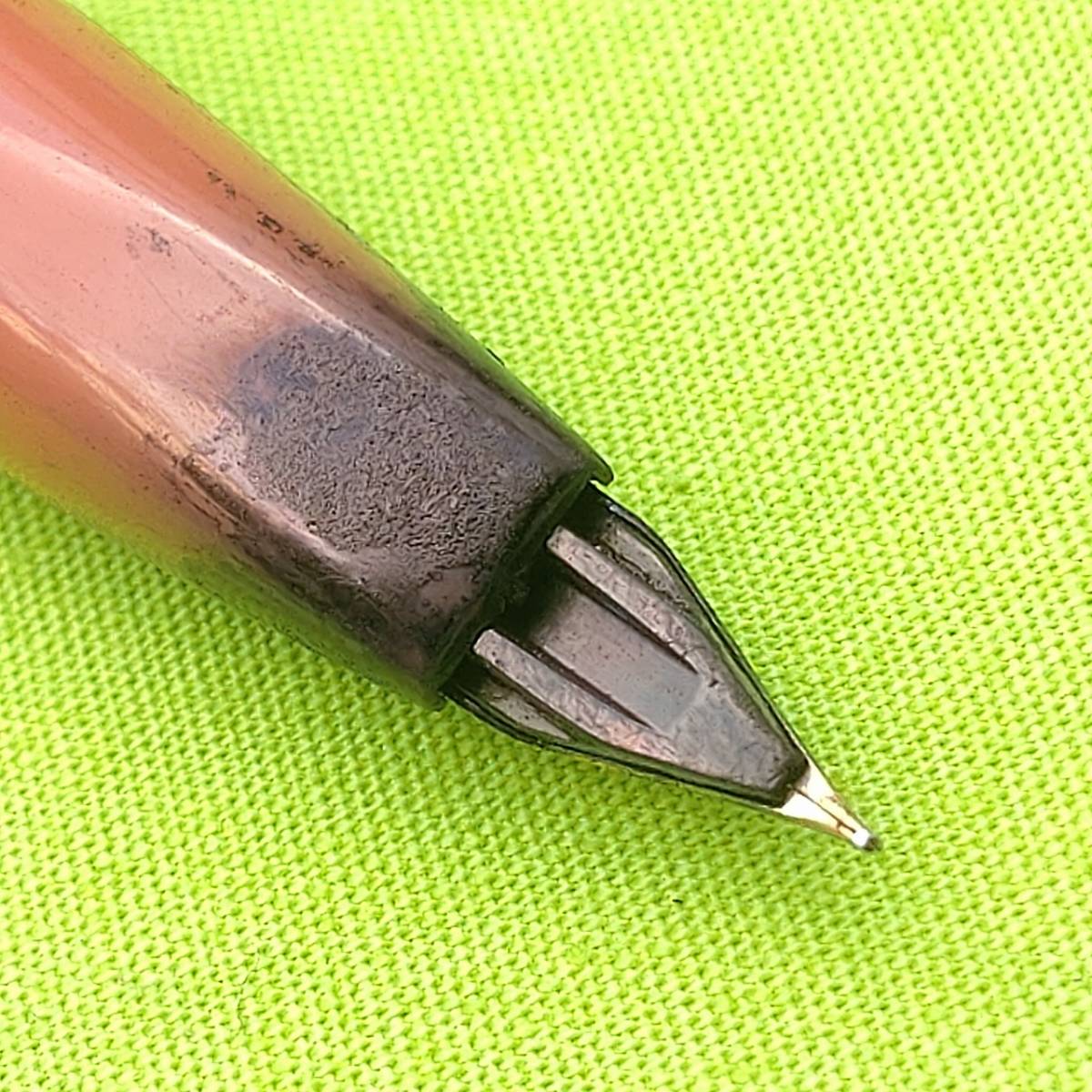 万年筆 PLATINUM 14 全長約13㎝ インク無し 古い筆記用具 レトロ ビンテージ 【4398】_画像4