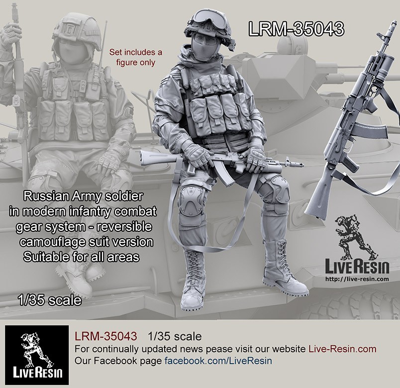ライブレジン LRM35043 1/35 現用 ロシア陸軍歩兵 コンバットギアシステムセット5 リバーシブルカモフラージュバージョン_画像2