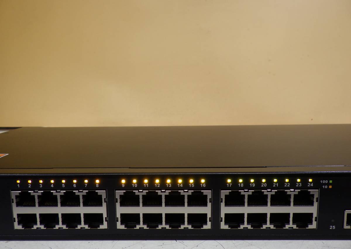NEC VC2404FE PoE対応 28ポート イーサネットハブ ネットワーク まとめて3台 電源ケーブル付　通電確認のみ#TM90107_画像4
