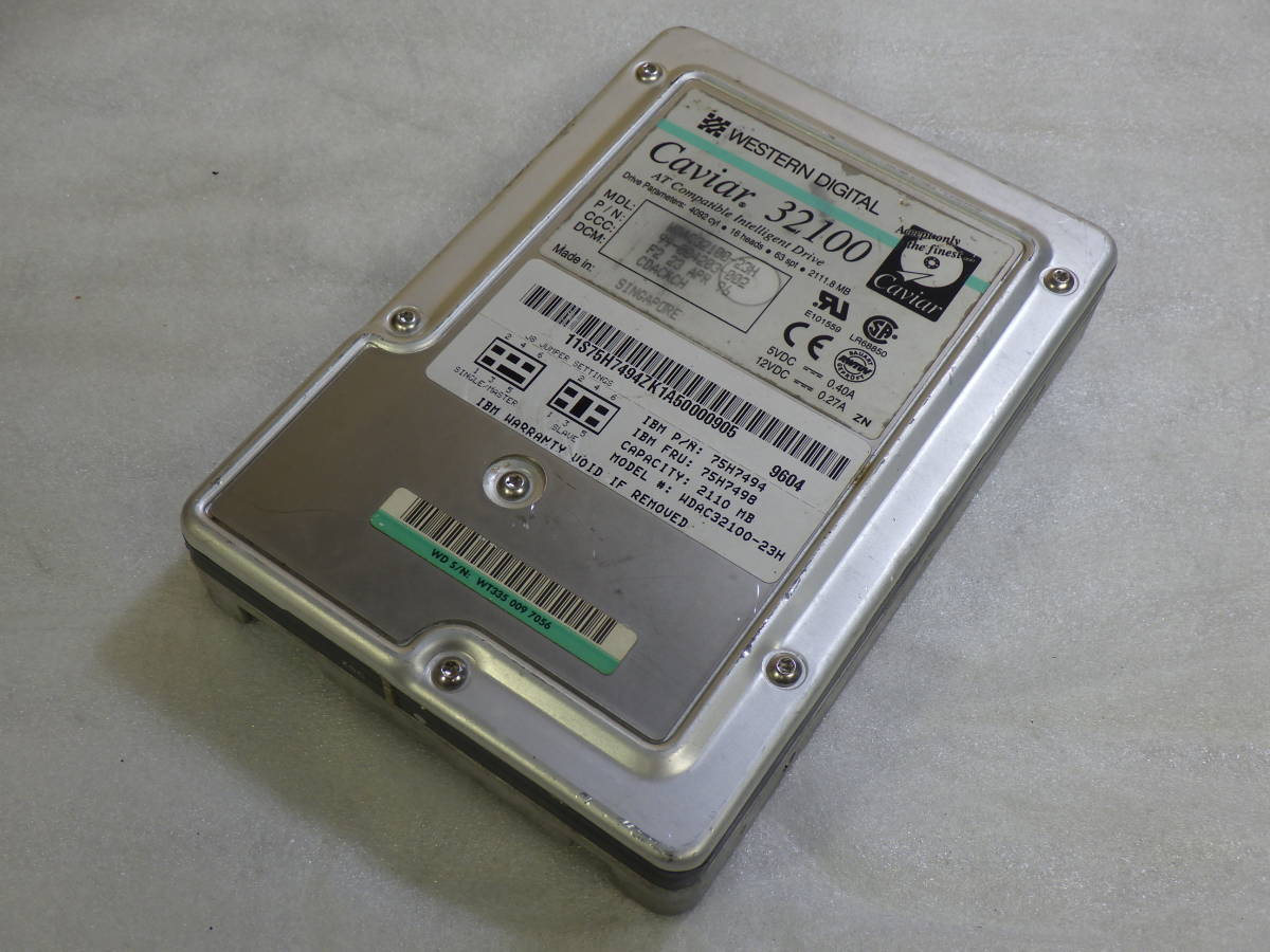 Western Digital Caviar 32100 WDAC32100-23H HDD 3.5インチ ハードディスク 動作未確認 # TM9064_画像1