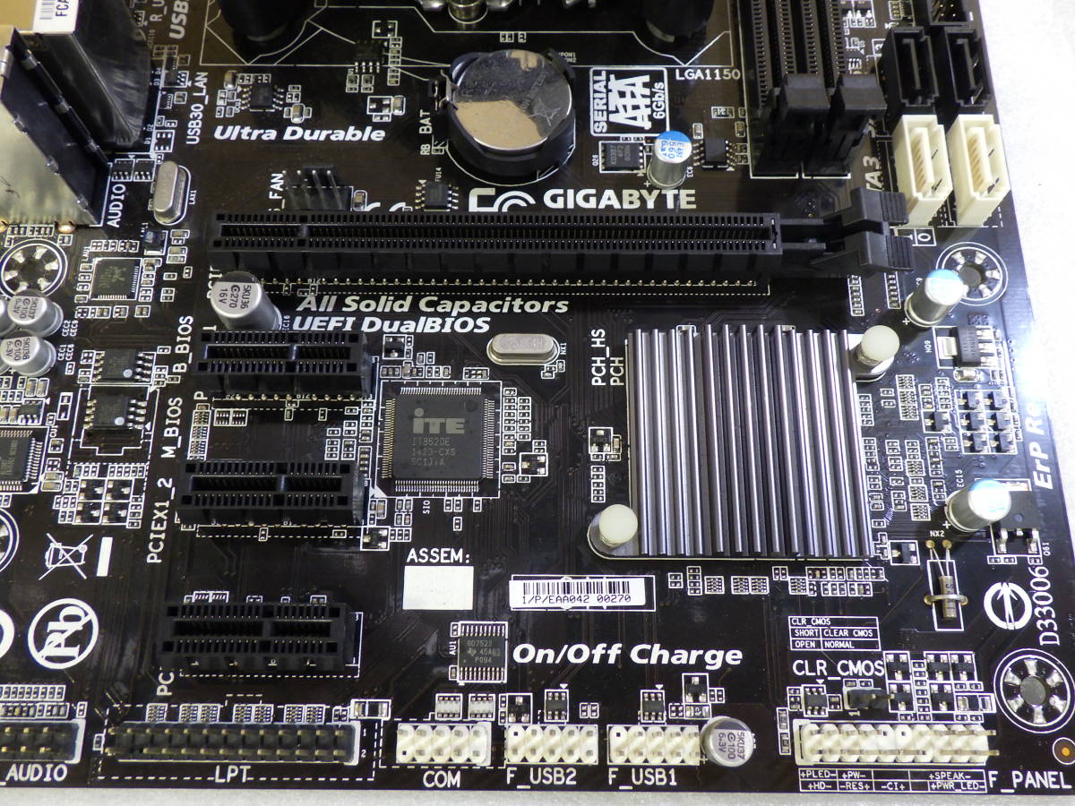 GIGABYTE GA-H81M-D3V マザーボード ＩＯパネル付 + CPUクーラーファン (メモリ・CPU無し) 動作品保証#MM80125_画像7