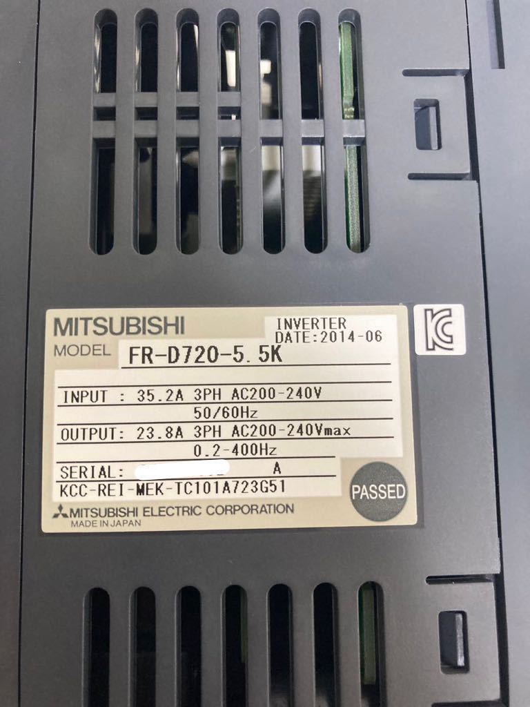 新品無箱MITSUMISHI三菱インバータFR-D720-5.5K正規品動作保証 1001-1