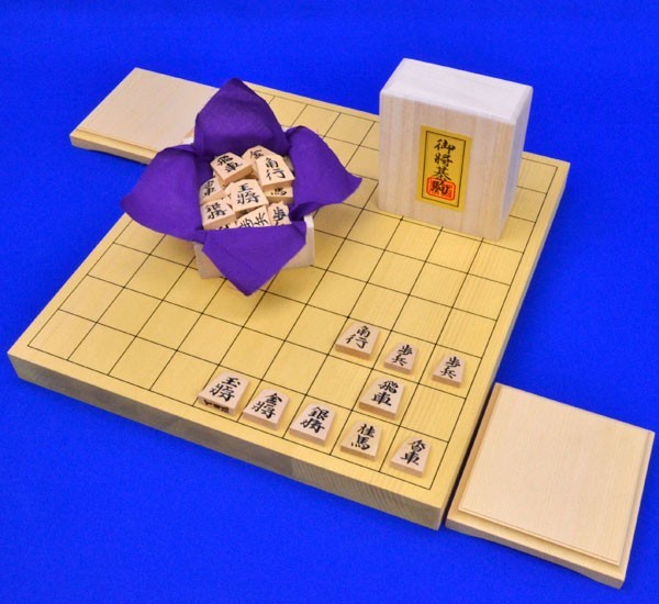魅了 将棋セット 新かや1寸卓上将棋盤セット(将棋駒黄楊錦旗彫 将棋