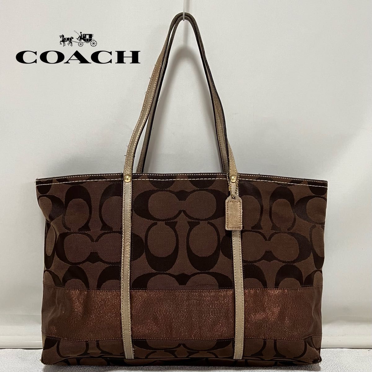 COACH コーチ トートバッグ ショルダーバッグ シグネチャー A4収納