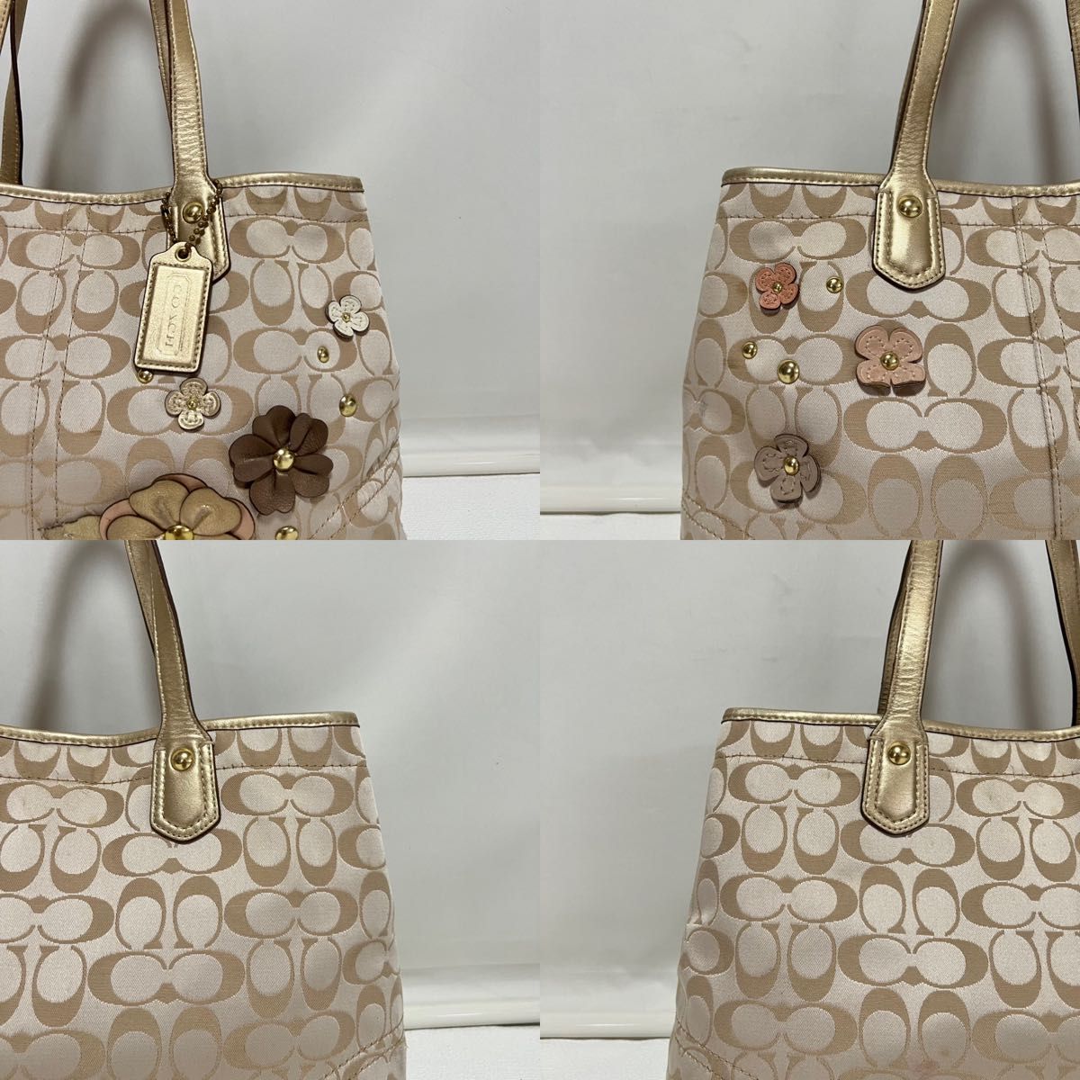 COACH コーチ トートバッグ ハンドバッグ フラワーモチーフ COACH コーチ トートバッグ ハンドバッグ フラワーモチーフ