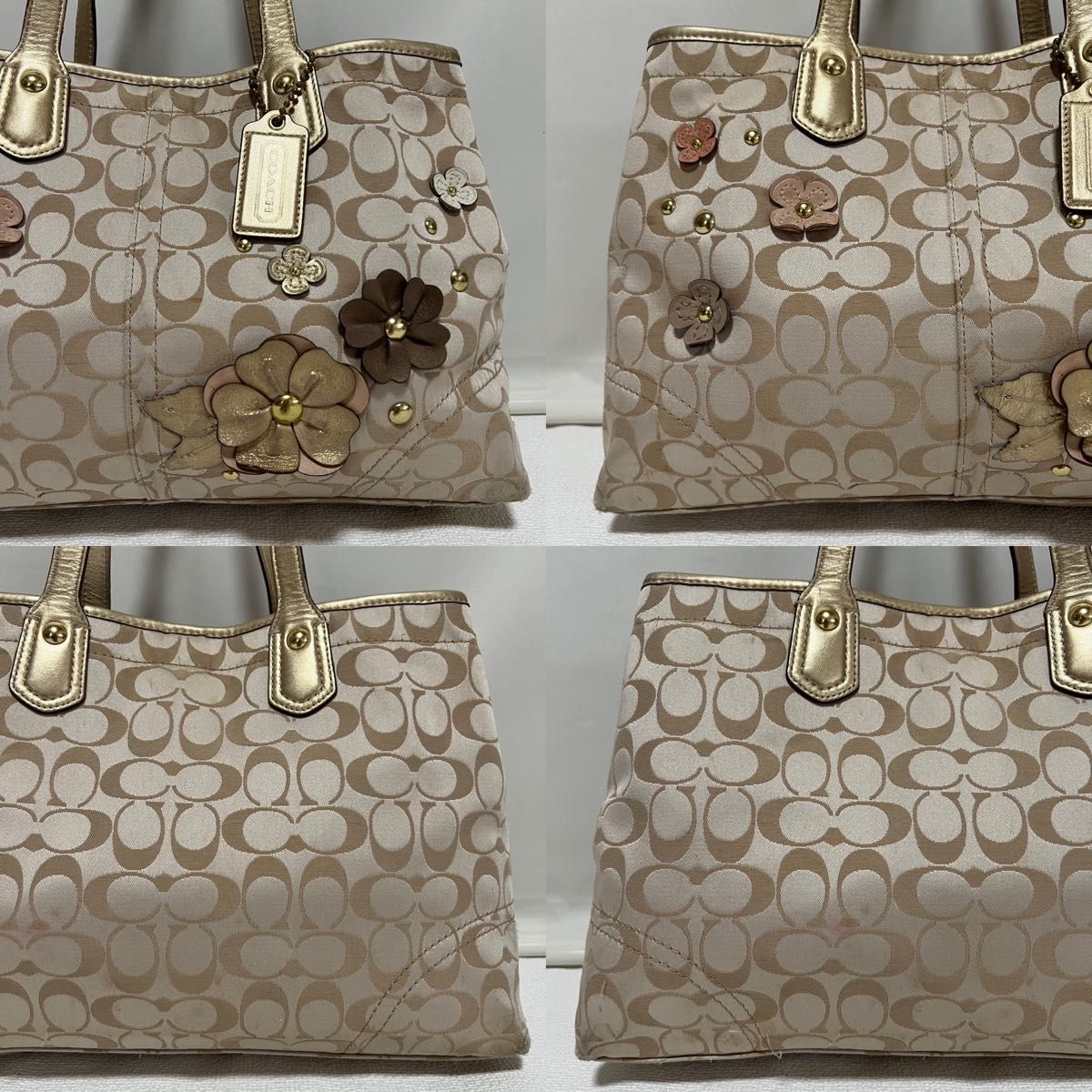 COACH コーチ トートバッグ ハンドバッグ フラワーモチーフ COACH コーチ トートバッグ ハンドバッグ フラワーモチーフ