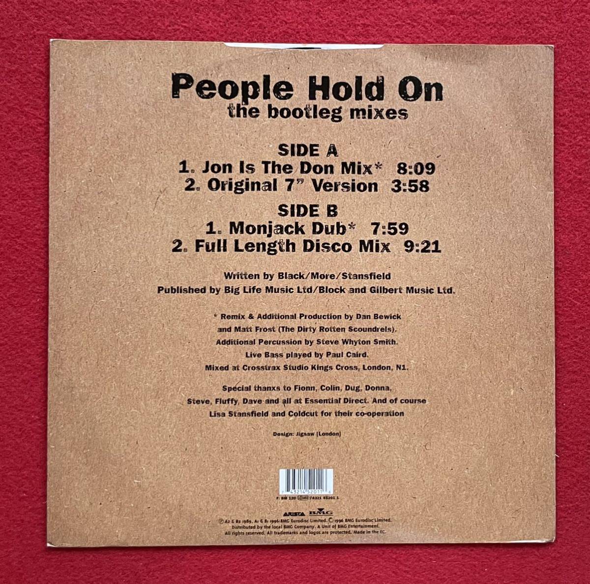 Lisa Stansfield / People Hold On(the boytleg mixes) 12inch盤 その他にもプロモーション盤 レア盤 人気レコード 多数出品。_画像2