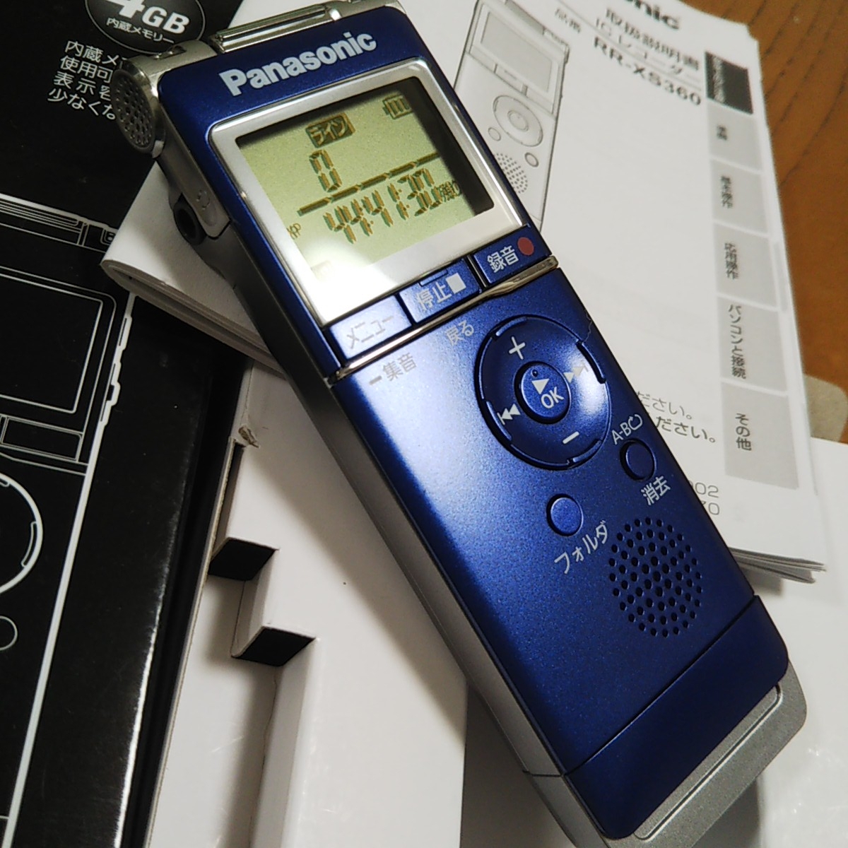 [非常漂亮的文章]松下Panasonic IC錄音機RR-XS360-A錄音筆4GB藍色 原文:【極美品】Panasonic パナソニック ICレコーダー RR-XS360-A ボイスレコーダー 4GB ブルー