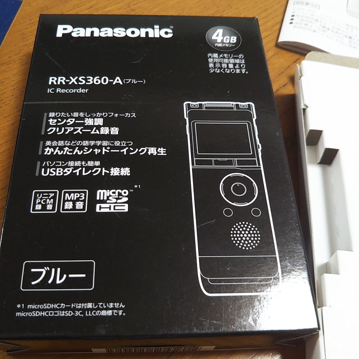 [非常漂亮的文章]松下Panasonic IC錄音機RR-XS360-A錄音筆4GB藍色 原文:【極美品】Panasonic パナソニック ICレコーダー RR-XS360-A ボイスレコーダー 4GB ブルー