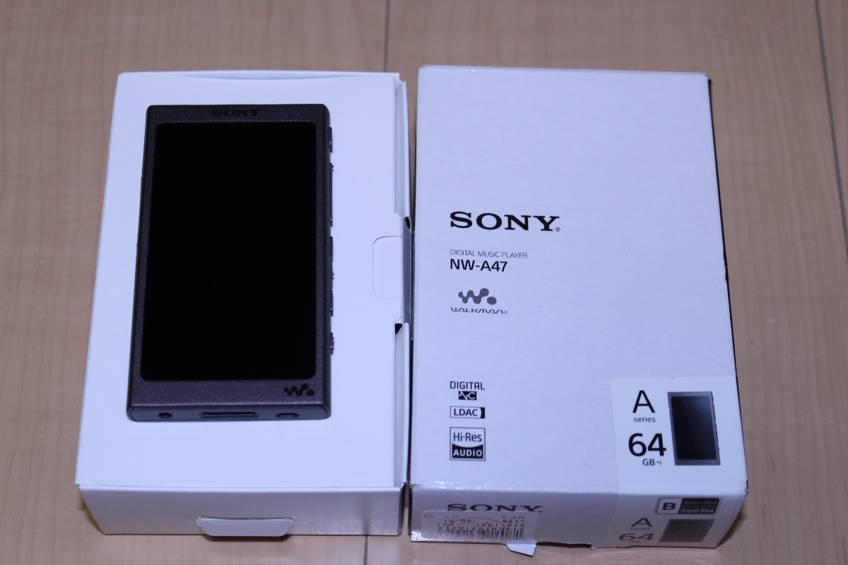 垃圾索尼SONY Walkman A系列64GB NW-A47高分辨率灰黑色 原文:ジャンク ソニー SONY ウォークマン Aシリーズ 64GB NW-A47 ハイレゾ グレイッシュブラック 