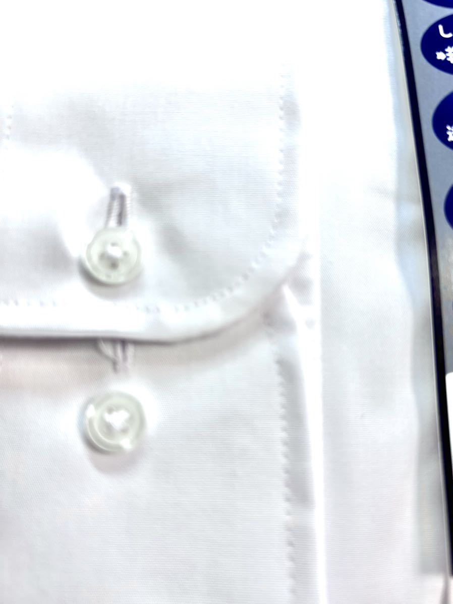 ワイシャツ長袖／レギュラー衿／白無地形態安定　LL寸（フォーマル兼用）ドレスシャツ_画像5