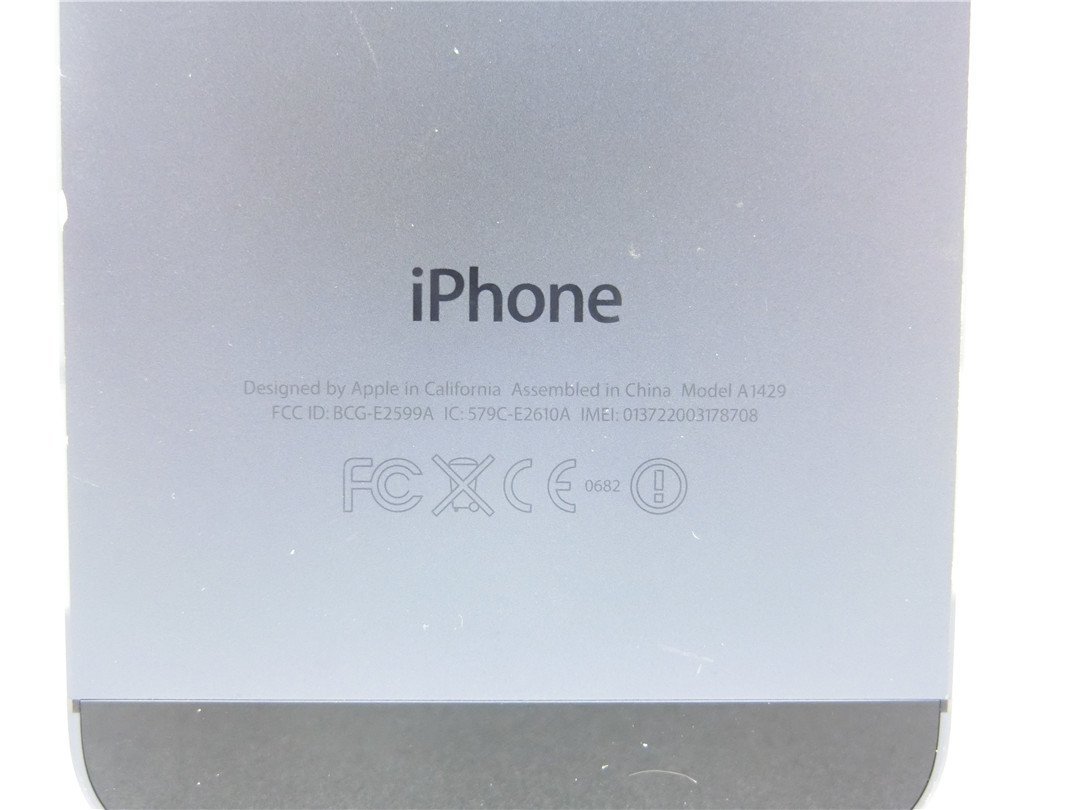 中古品　Apple iPhone 本体 iPhone5　32GB　A1429 　三大判定（－）　バッテリー97％　本体のみ　送料無料_画像8
