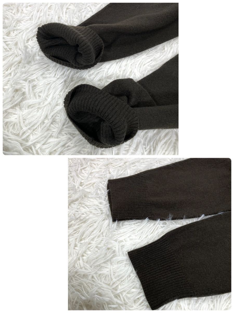 【希少 XL】burberry black label クルーネック ニット セーター カシミア ノバチェック ホースロゴ バーバリー メンズ チャコールグレー 4_画像4
