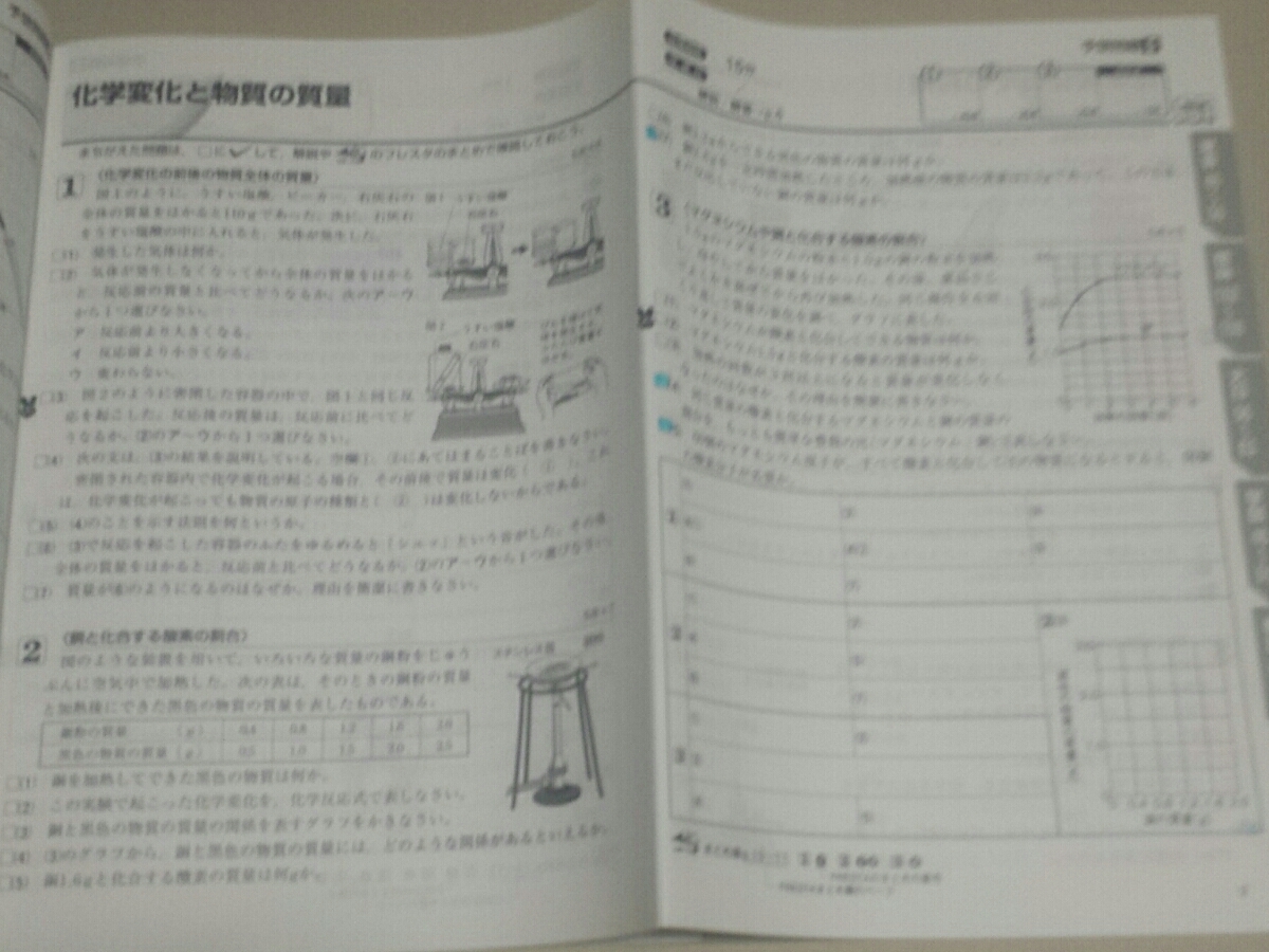 ヤフオク ポピー中2理科 定期テスト対策 予想問題集