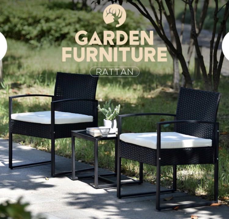  garden furniture garden table garden chair 3 point set 