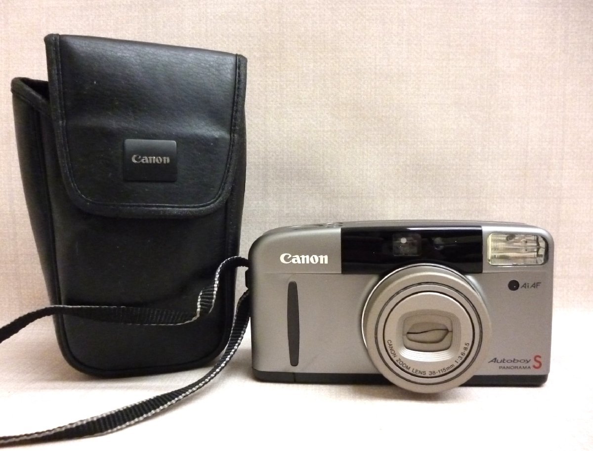 【大黒屋】中古 Canon キャノン Autoboy S panorama 38-115mm F3.6-8.5 コンパクトフィルムカメラ　ケース付_画像1