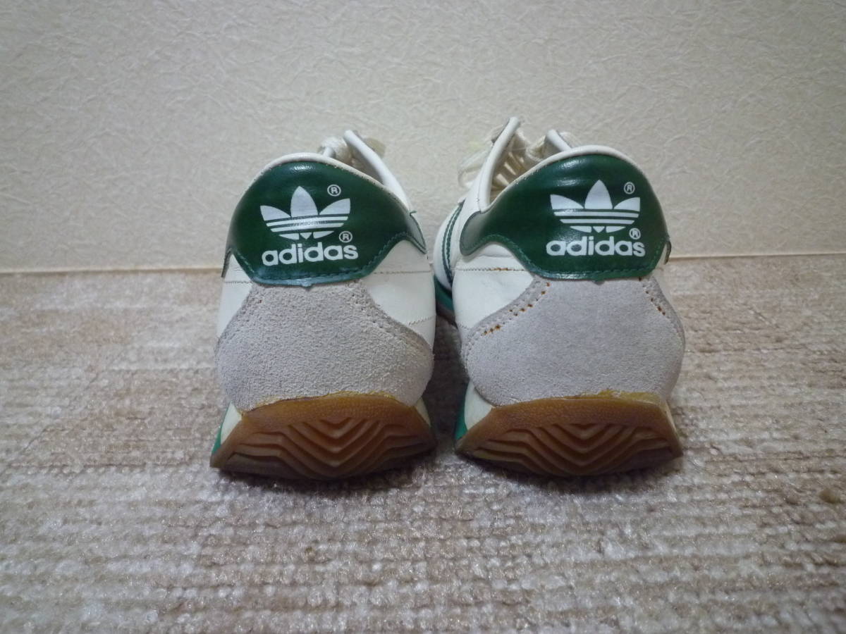  Adidas 97 year Country made in Japan kangaroo leather sneakers white × green 26.5cm