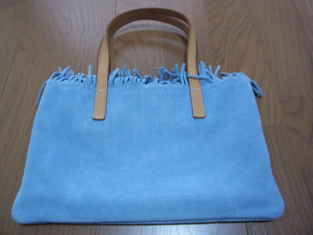 dans le sac DESIGNE サック ミニトート バッグ ブルー系 USED_画像1