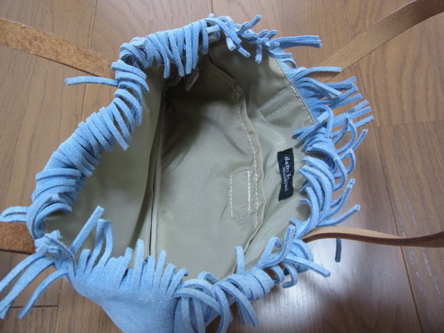 dans le sac DESIGNE サック ミニトート バッグ ブルー系 USED_画像3