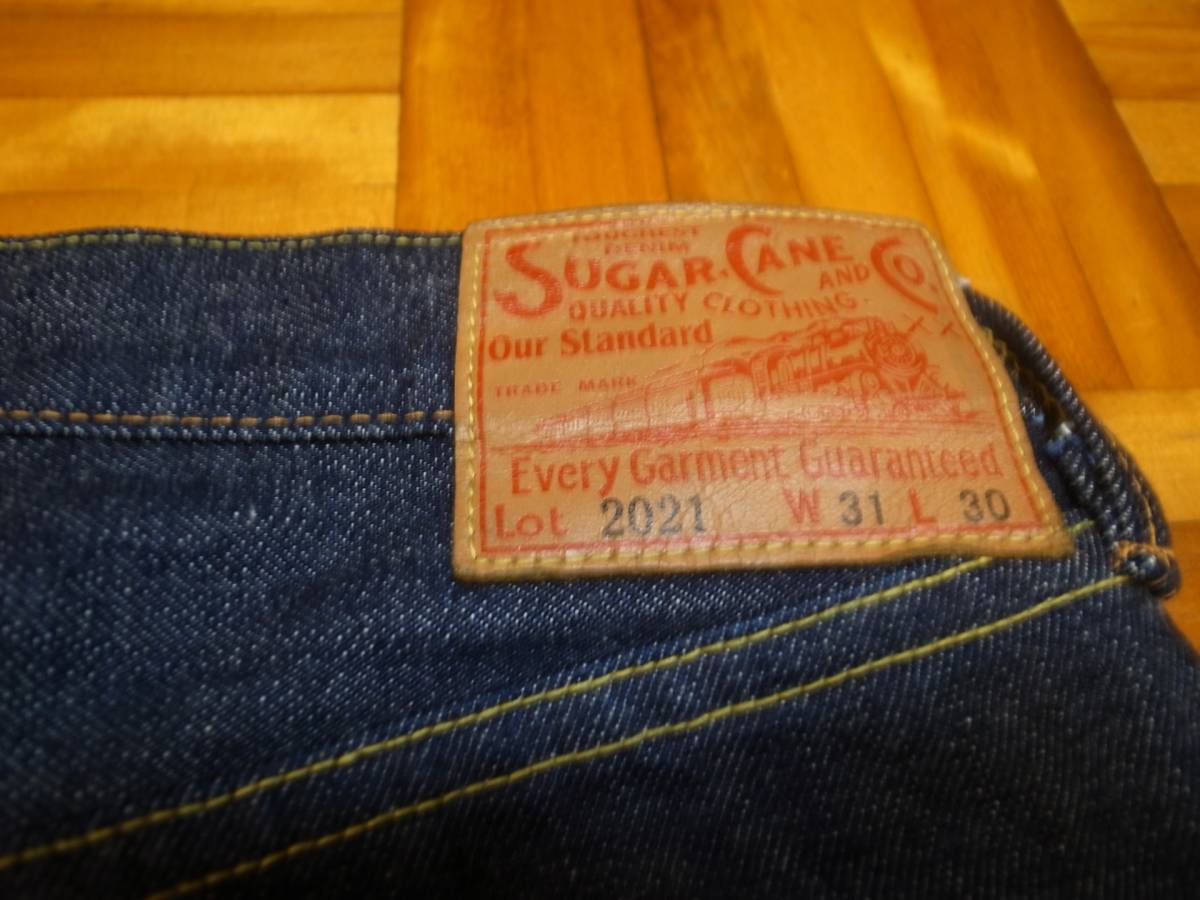 【美品】 SUGAR CANE シュガーケーン　SC42021 DENIM 2021 スリムテーパードジーンズ　デニムパンツ W31_画像5